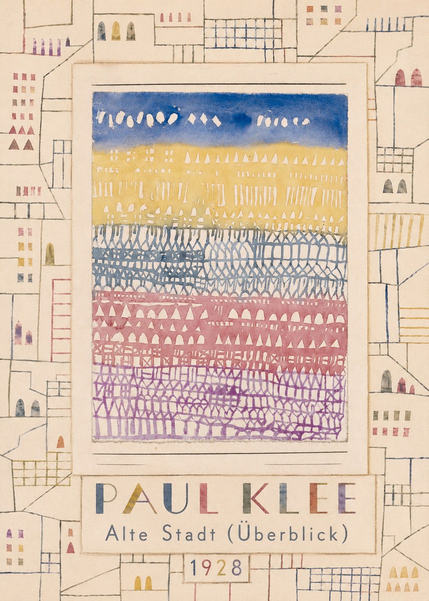 Paul Klee Alte Stadt (Überblick) No4 - Plakát