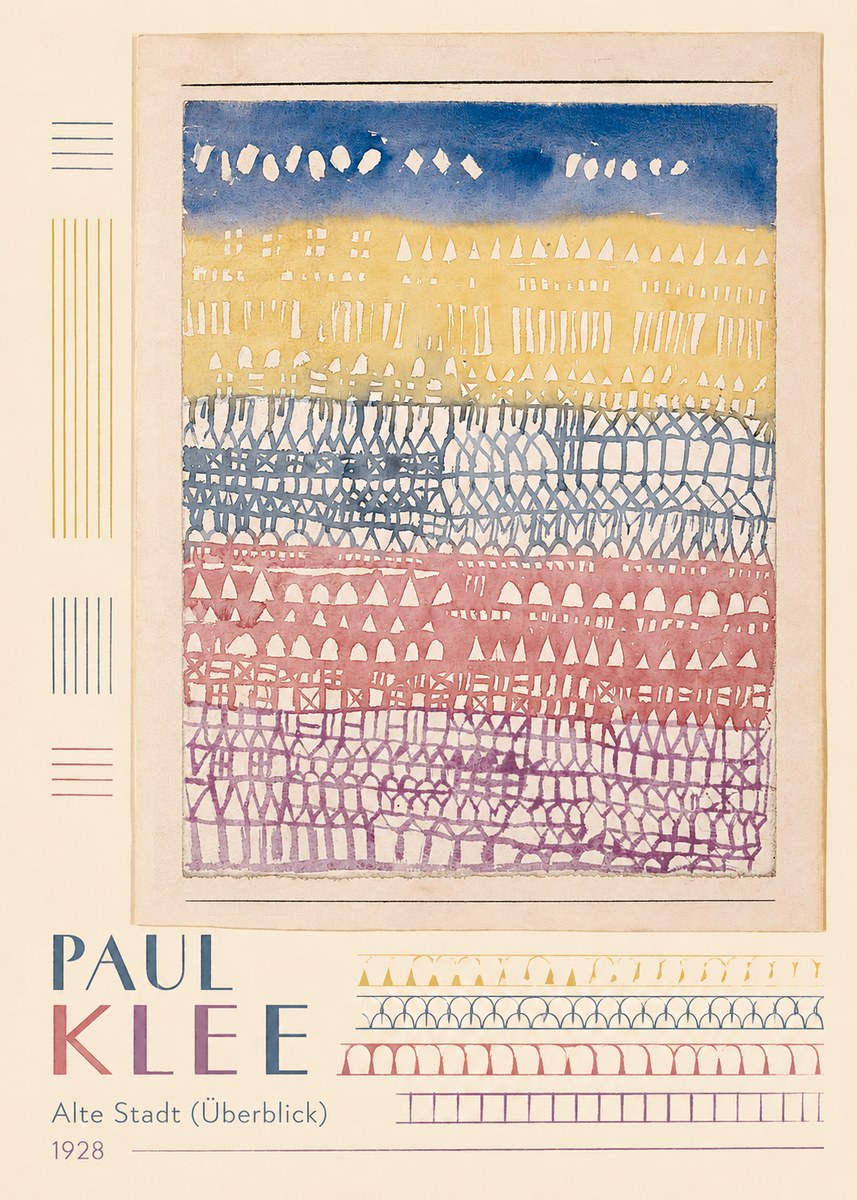 Paul Klee Alte Stadt (Überblick) No5 - Plakát