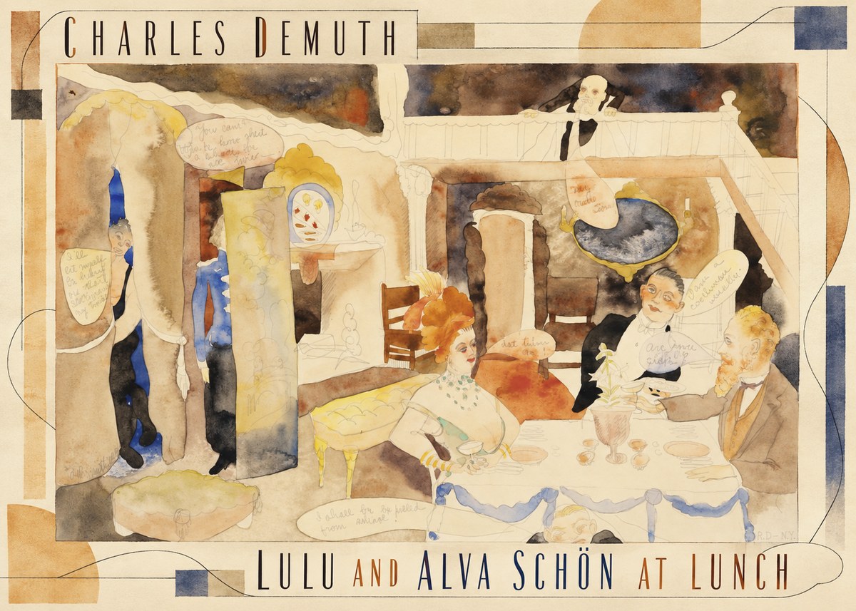 Charles Demuth Lulu and Alva Schön at Lunch No3 - Plakát