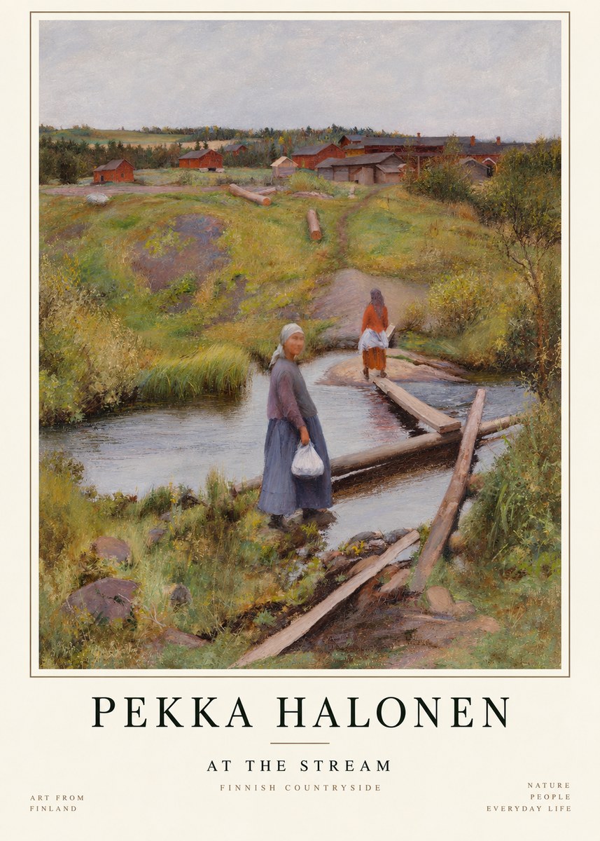 Pekka Halonen At the Stream No1 - Plakát