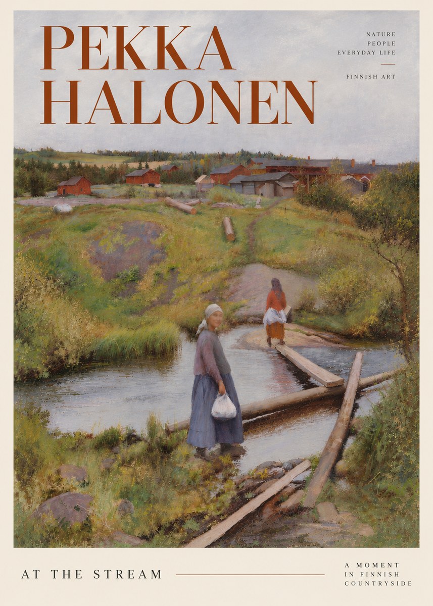 Pekka Halonen At the Stream No4 - Plakát