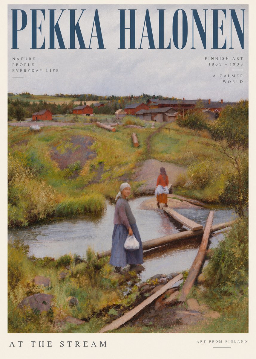Pekka Halonen At the Stream No5 - Plakát