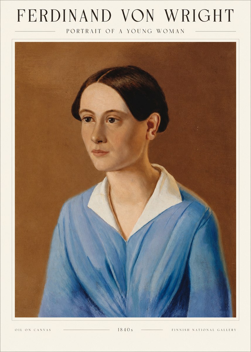 Ferdinand von Wright Portrait of a Young Woman No6 - Plakát