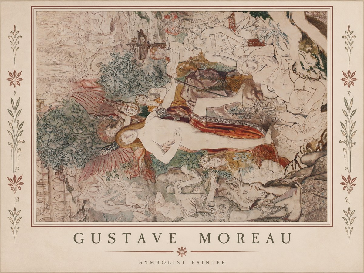 Gustave Moreau Adam and Eve No1 - Plakát