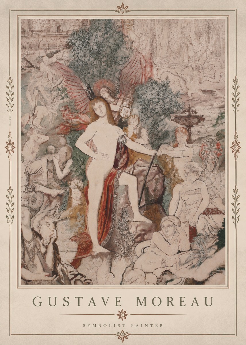 Gustave Moreau Adam and Eve No5 - Plakát