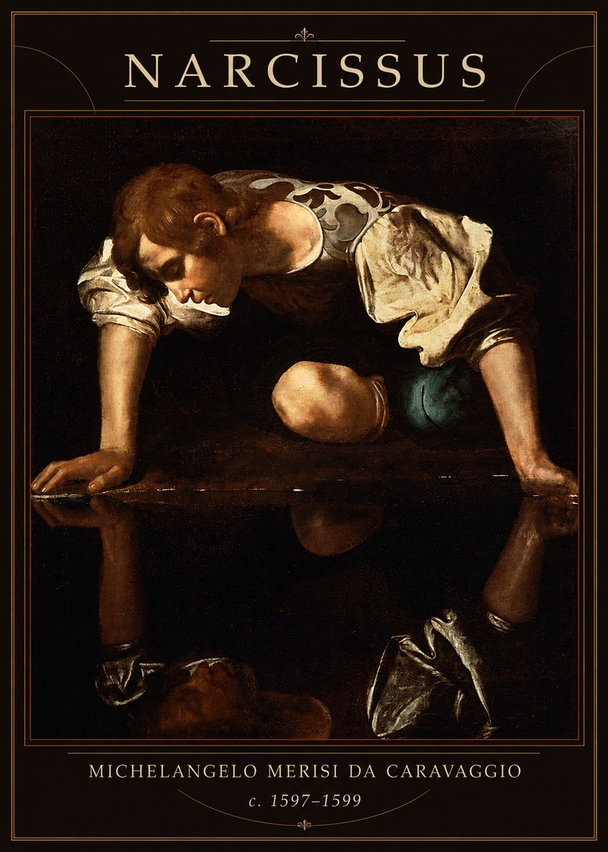 Michelangelo Merisi da Caravaggio Narcissus I No1 - Plakát