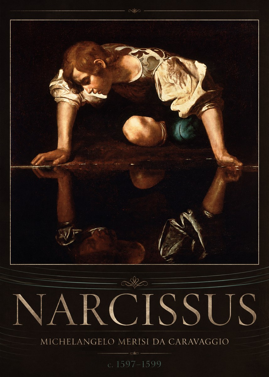 Michelangelo Merisi da Caravaggio Narcissus I No2 - Plakát
