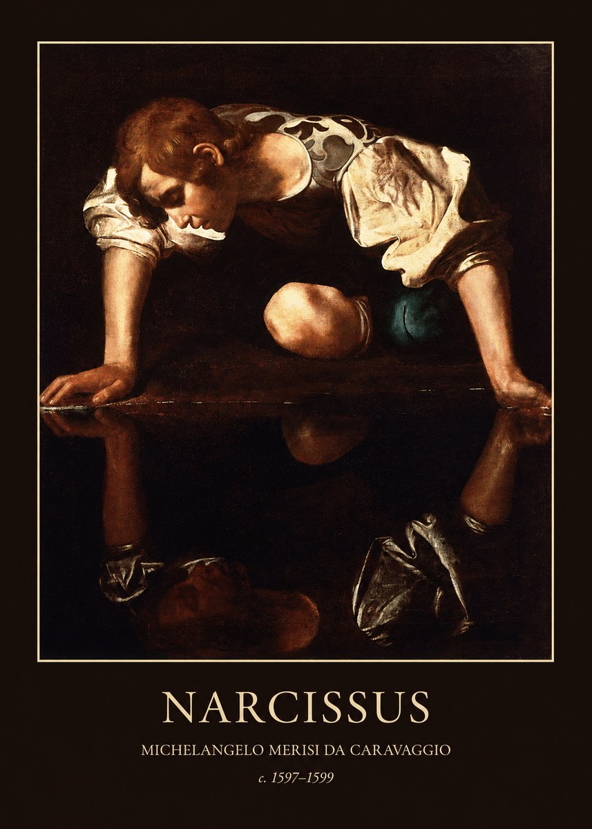 Michelangelo Merisi da Caravaggio Narcissus I No3 - Plakát