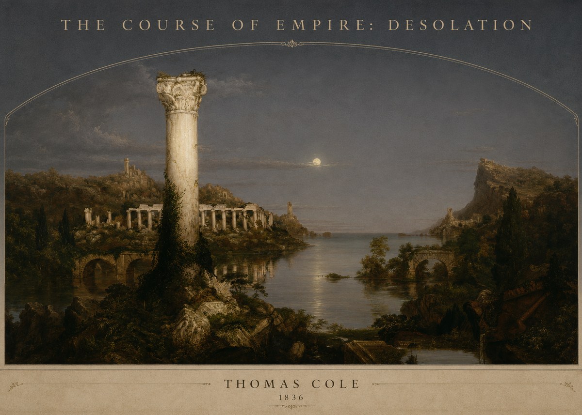 Thomas Cole The Course of Empire: Desolation No3 - Plakát