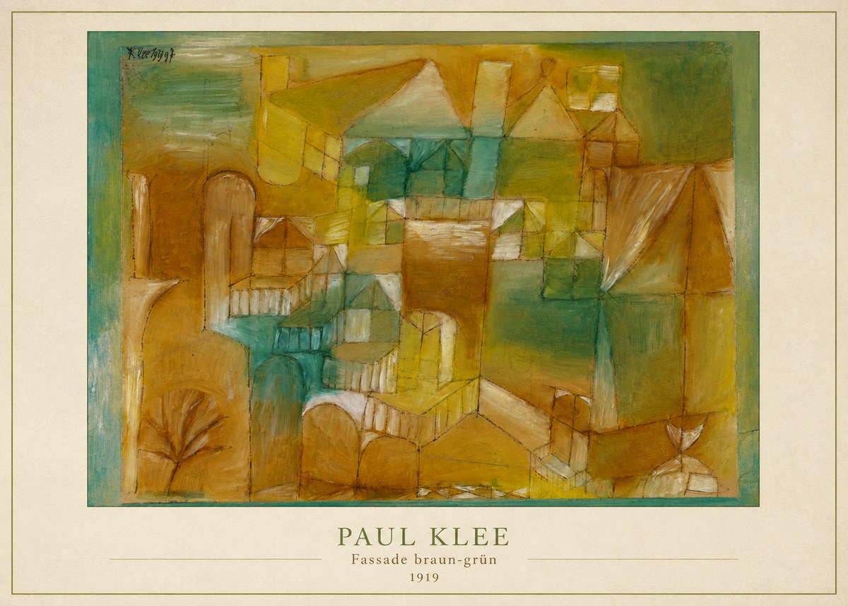 Paul Klee Fassade Braun-grün No4 - Plakát