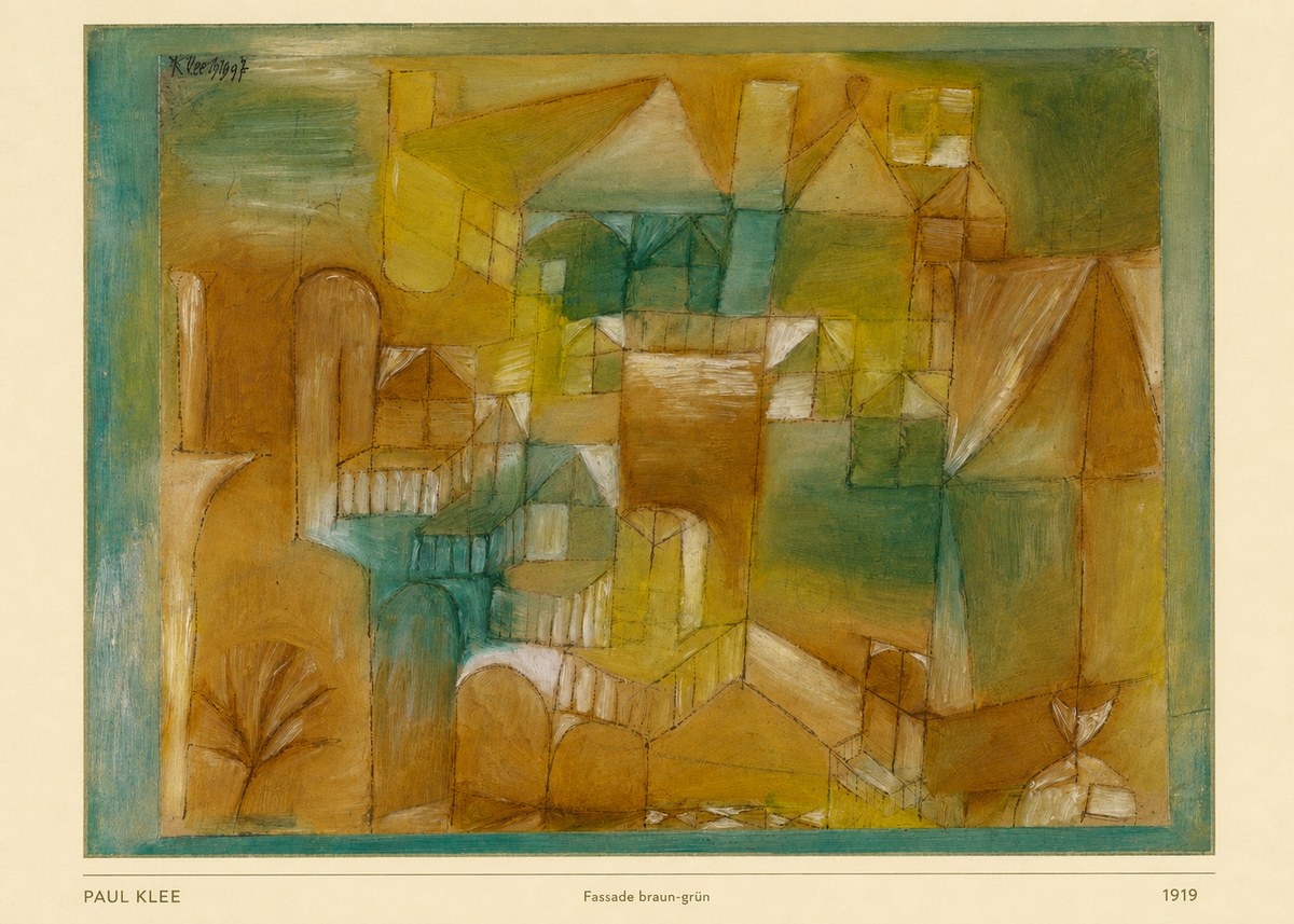 Paul Klee Fassade Braun-grün No5 - Plakát