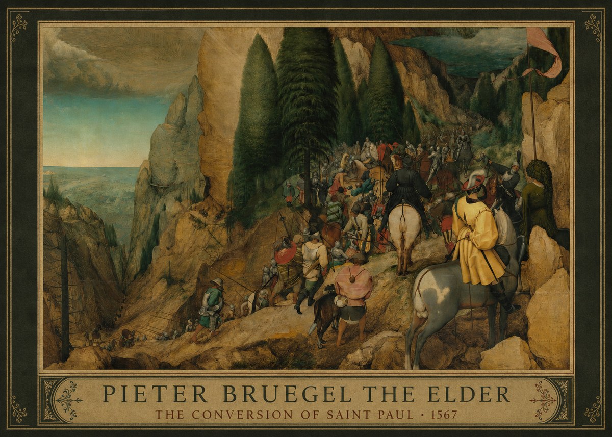 Pieter Bruegel The Conversion of Saint Paul I No1 - Plakát