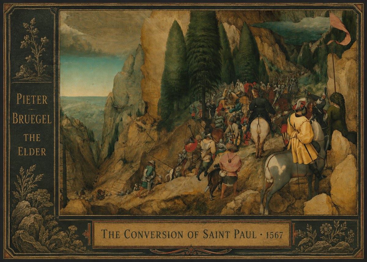 Pieter Bruegel The Conversion of Saint Paul I No2 - Plakát