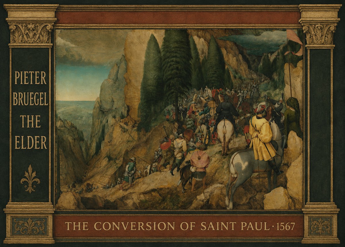 Pieter Bruegel The Conversion of Saint Paul I No4 - Plakát