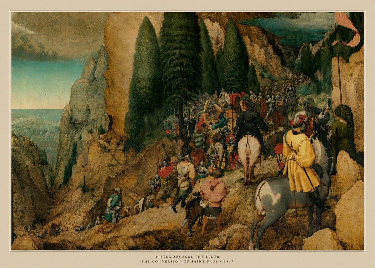 Pieter Bruegel The Conversion of Saint Paul I No6 - Plakát