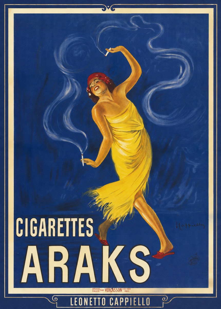 Leonetto Cappiello Cigarettes Araks No1 - Plakát