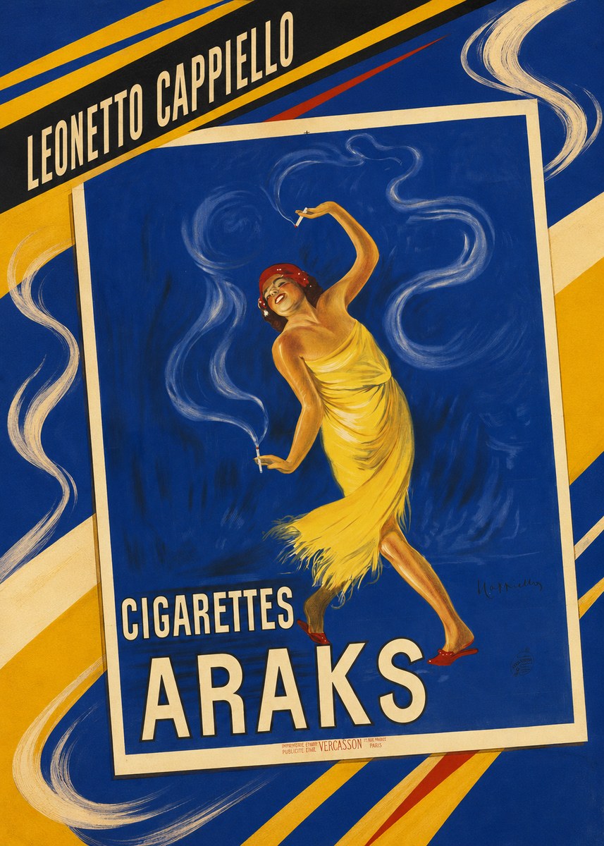 Leonetto Cappiello Cigarettes Araks No3 - Plakát