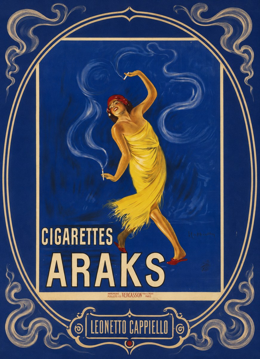 Leonetto Cappiello Cigarettes Araks No4 - Plakát
