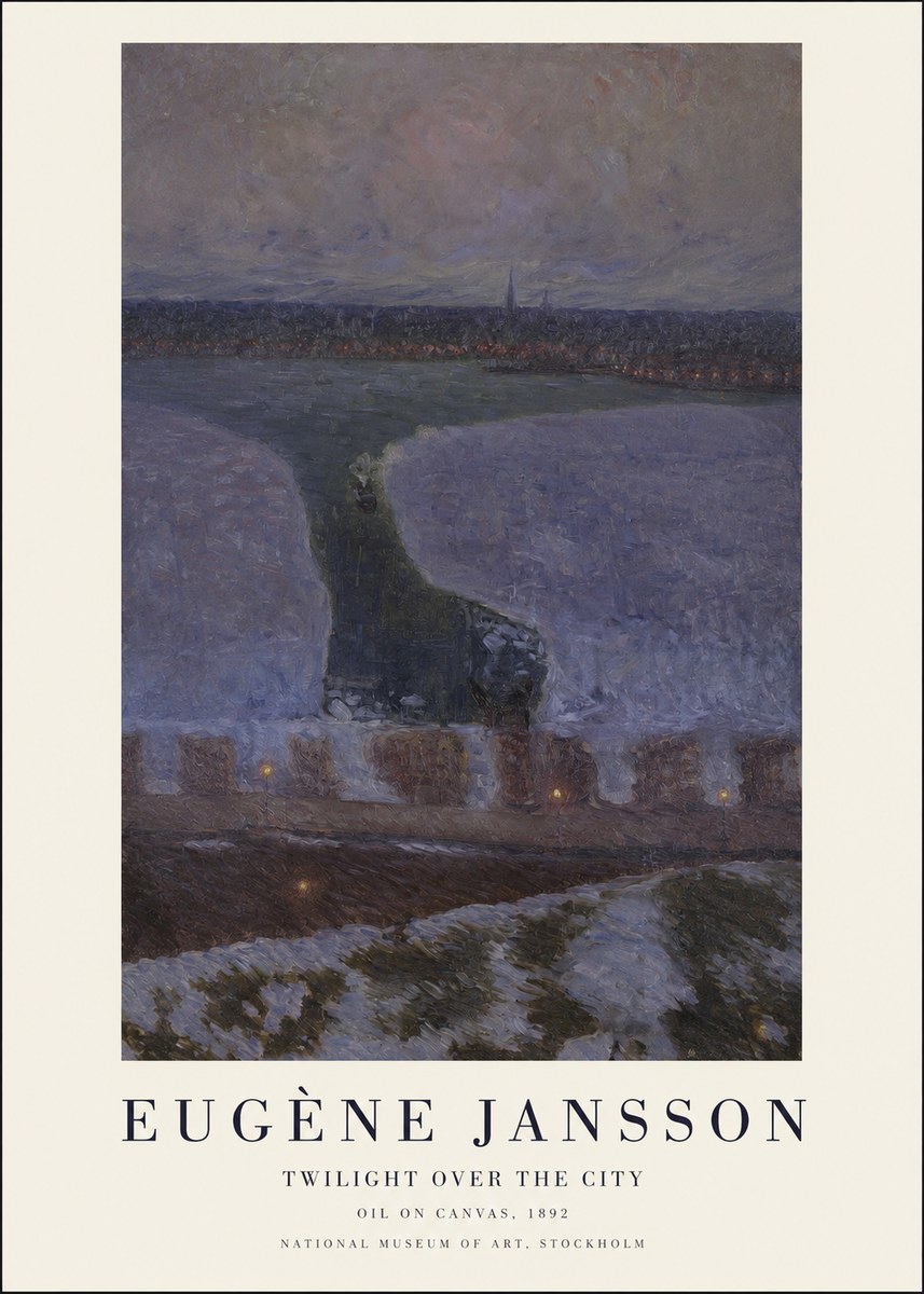 Eugène Jansson Twilight over the City No1 - Plakát
