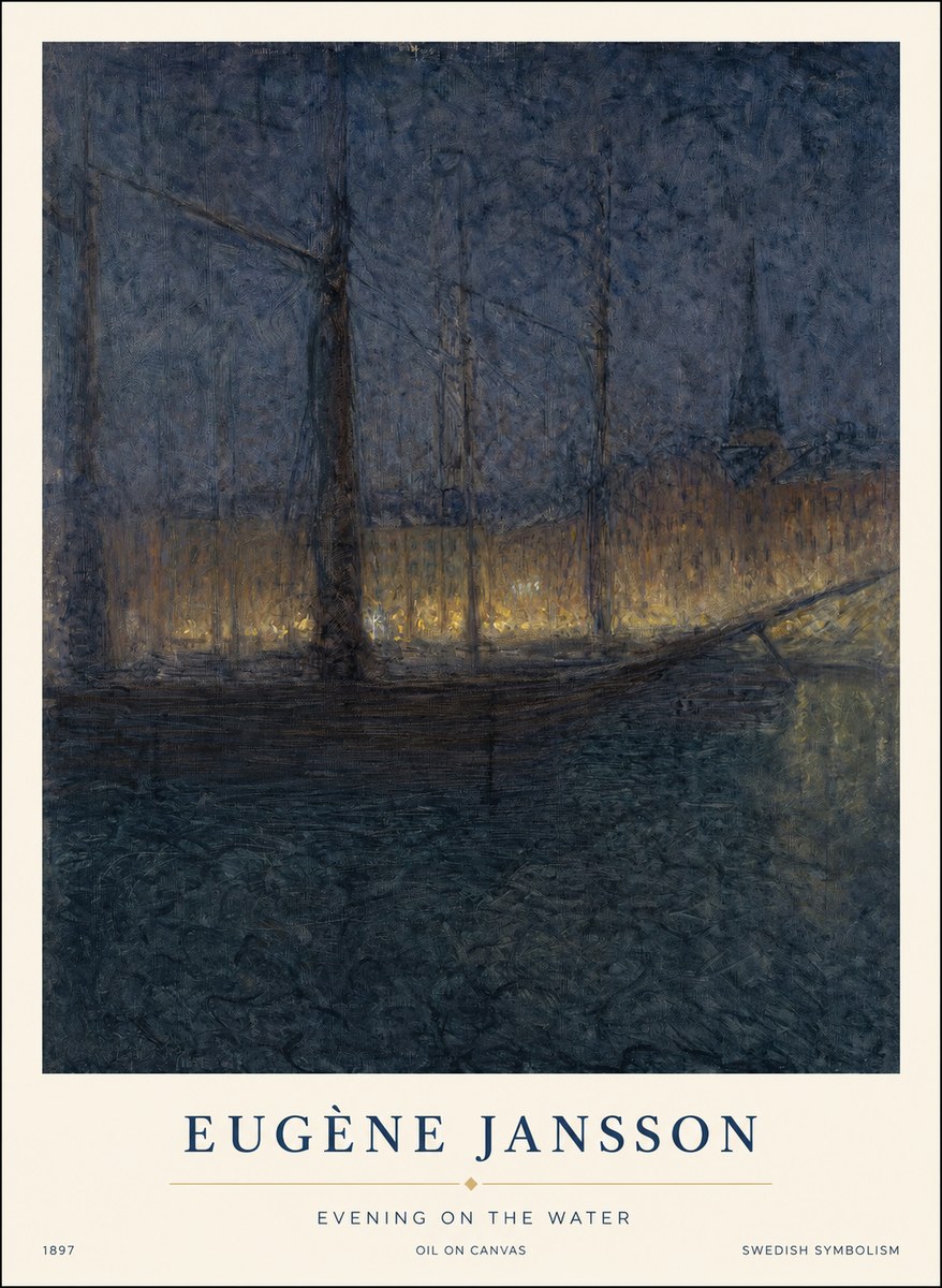Eugène Jansson Evening on the Water No1 - Plakát