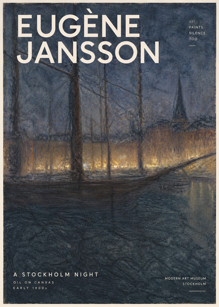 Eugène Jansson Evening on the Water No6 - Plakát