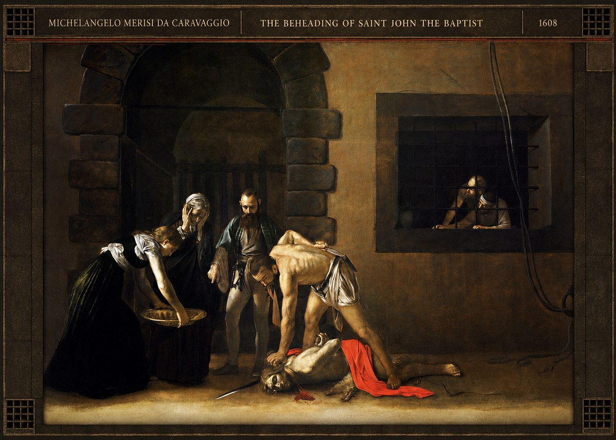 Michelangelo Merisi da Caravaggio The Beheading of Saint John the Baptist No5 - Plakát
