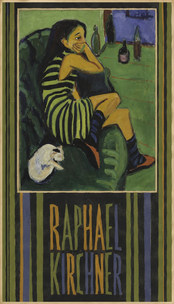 Raphael Kirchner Woman with a Cat No5 - Plakát