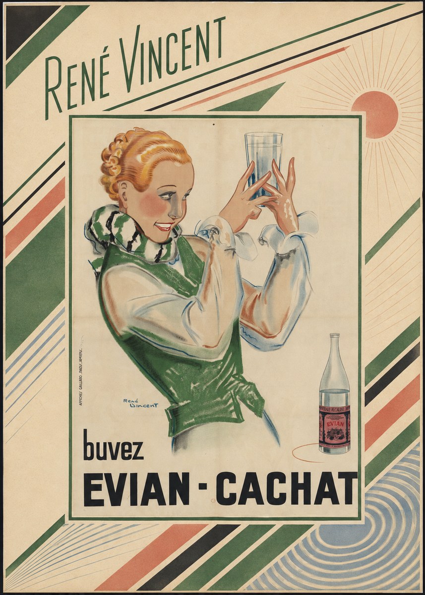 René Vincent Evian - Cachat No5 - Plakát