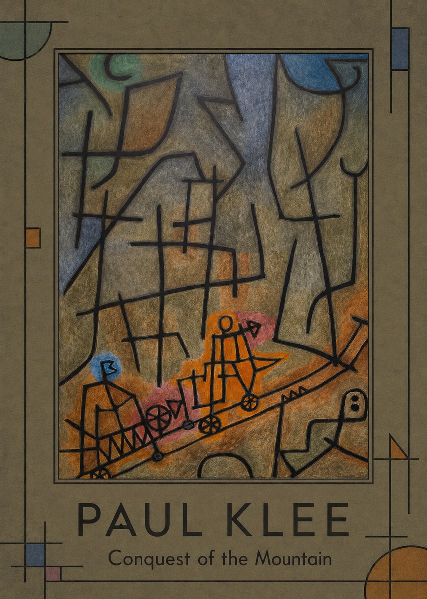 Paul Klee Conquest of the Mountain I No1 - Plakát