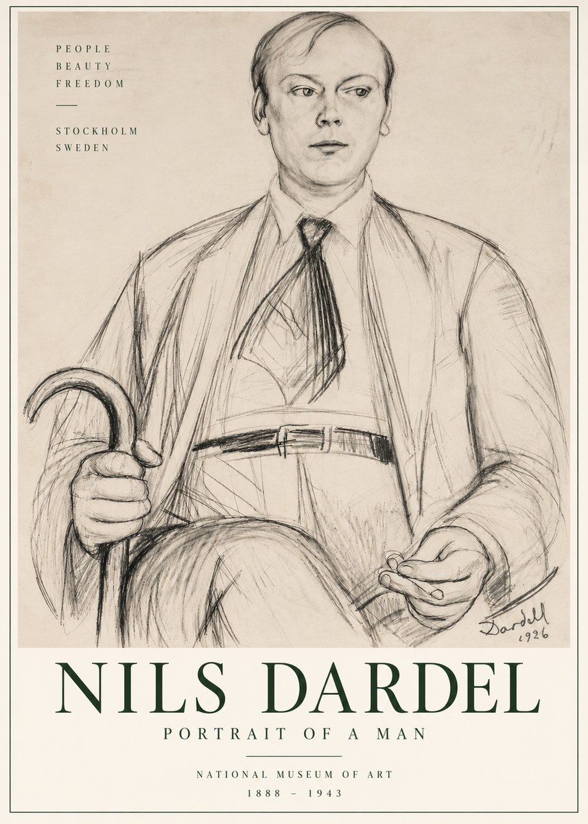 Nils Dardel Portrait of a Man No6 - Plakát