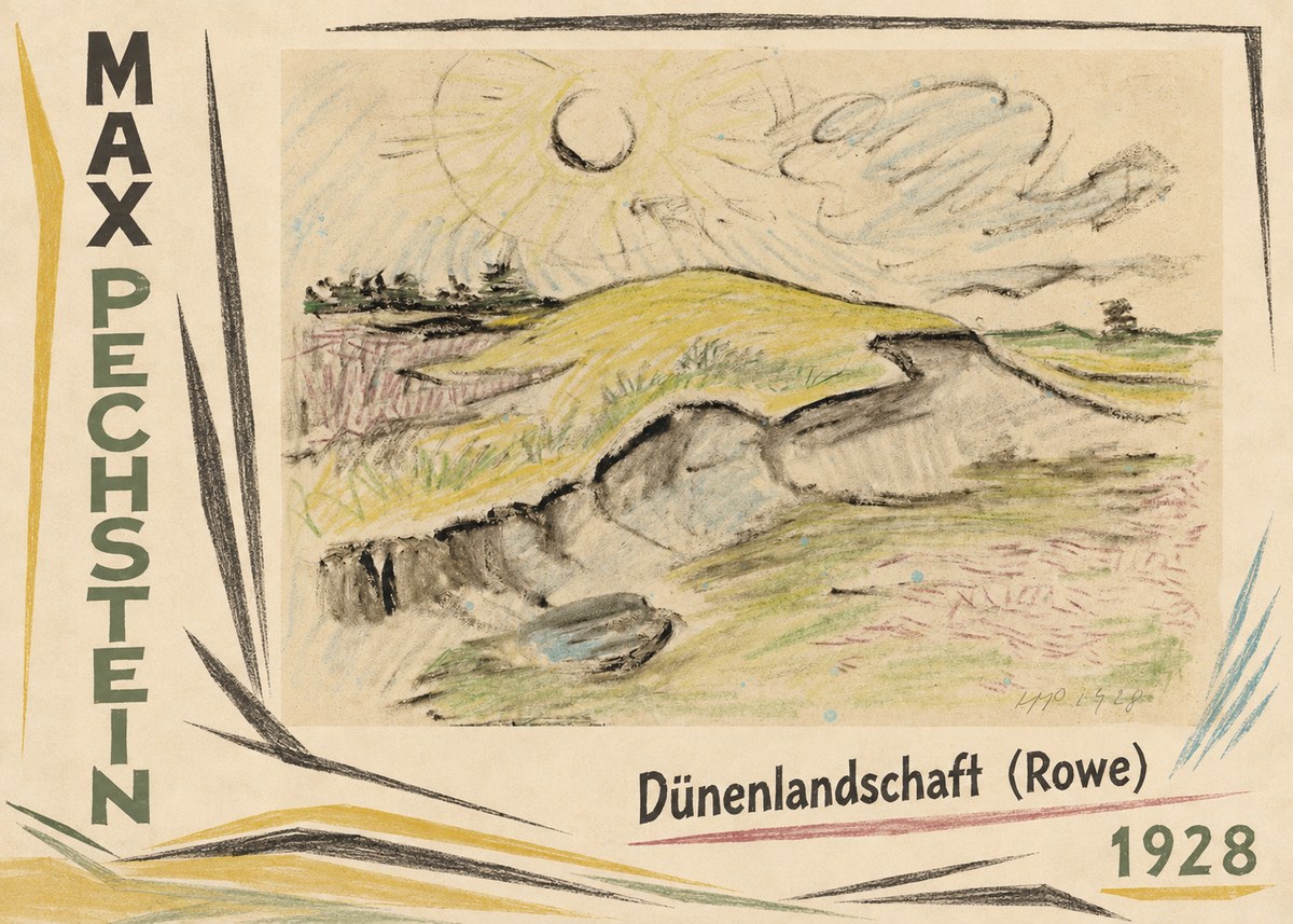 Max Pechstein Dünenlandschaft (Rowe) No2 - Plakát