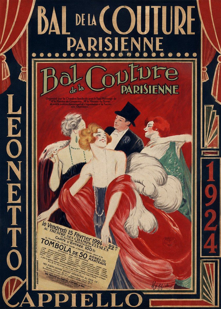 Leonetto Cappiello Bal De La Couture Parisienne No4 - Plakát