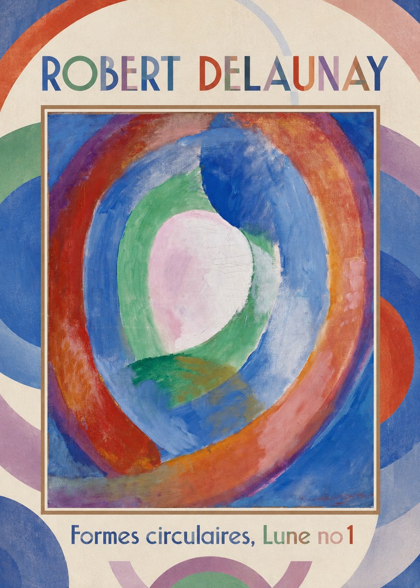 Robert Delaunay Formes Circulaires, Lune No 1 No1 - Plakát