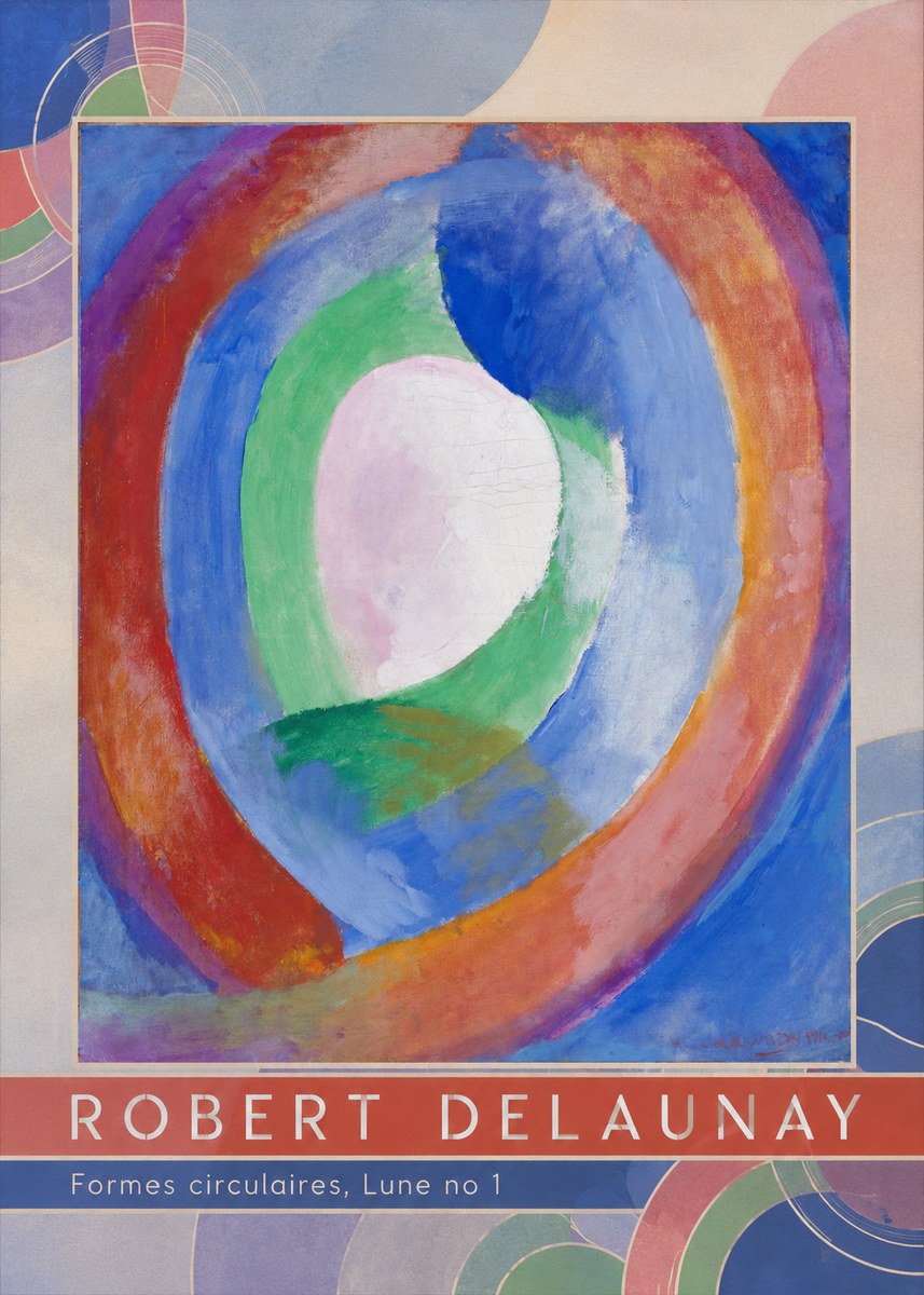 Robert Delaunay Formes Circulaires, Lune No 1 No6 - Plakát