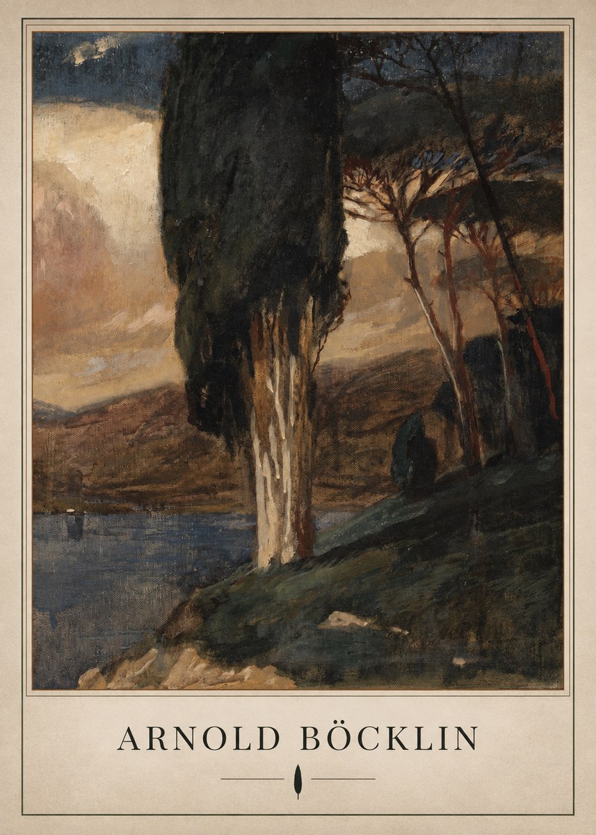 Arnold Böcklin Villa by the Sea II No3 - Plakát