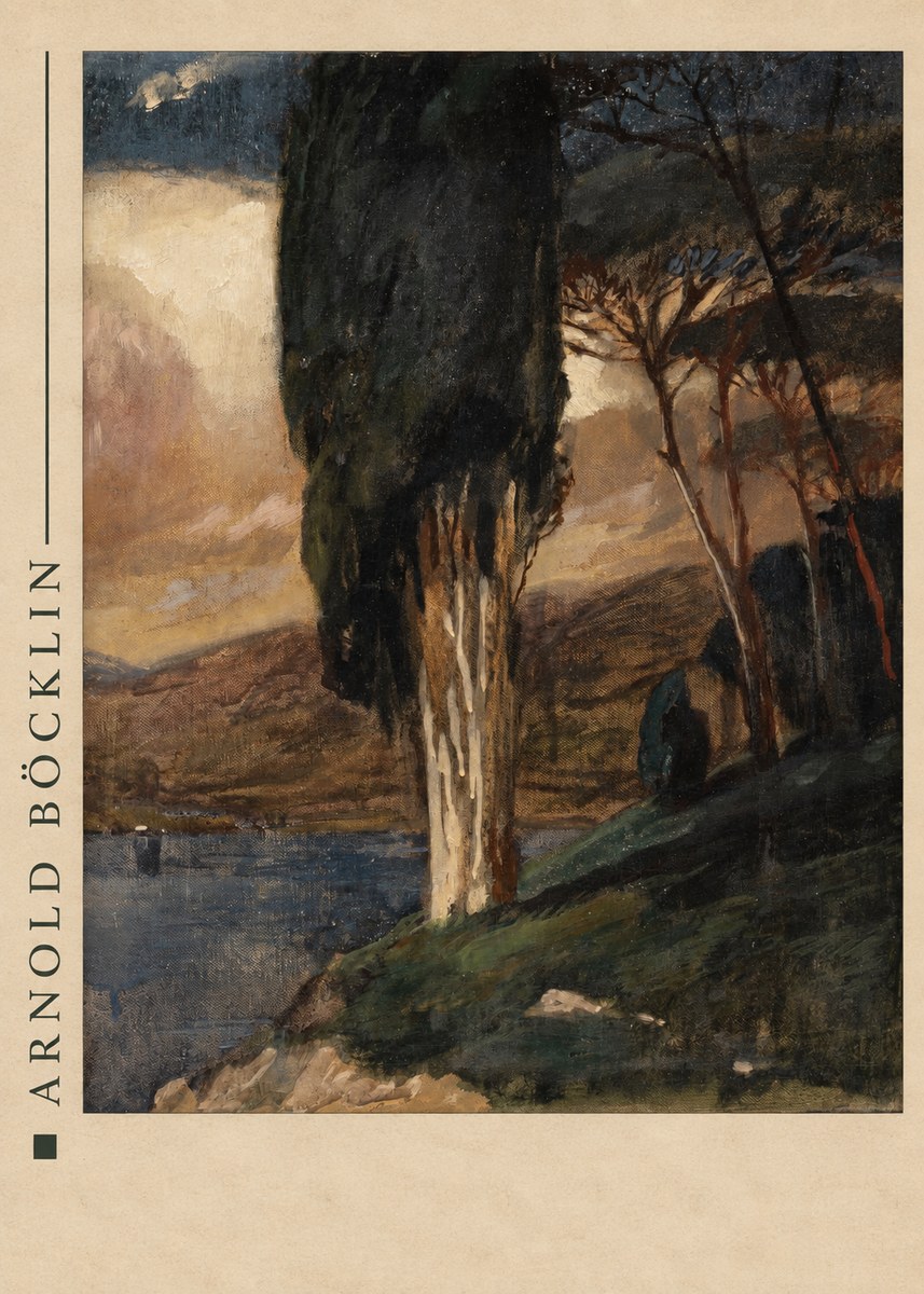 Arnold Böcklin Villa by the Sea II No4 - Plakát