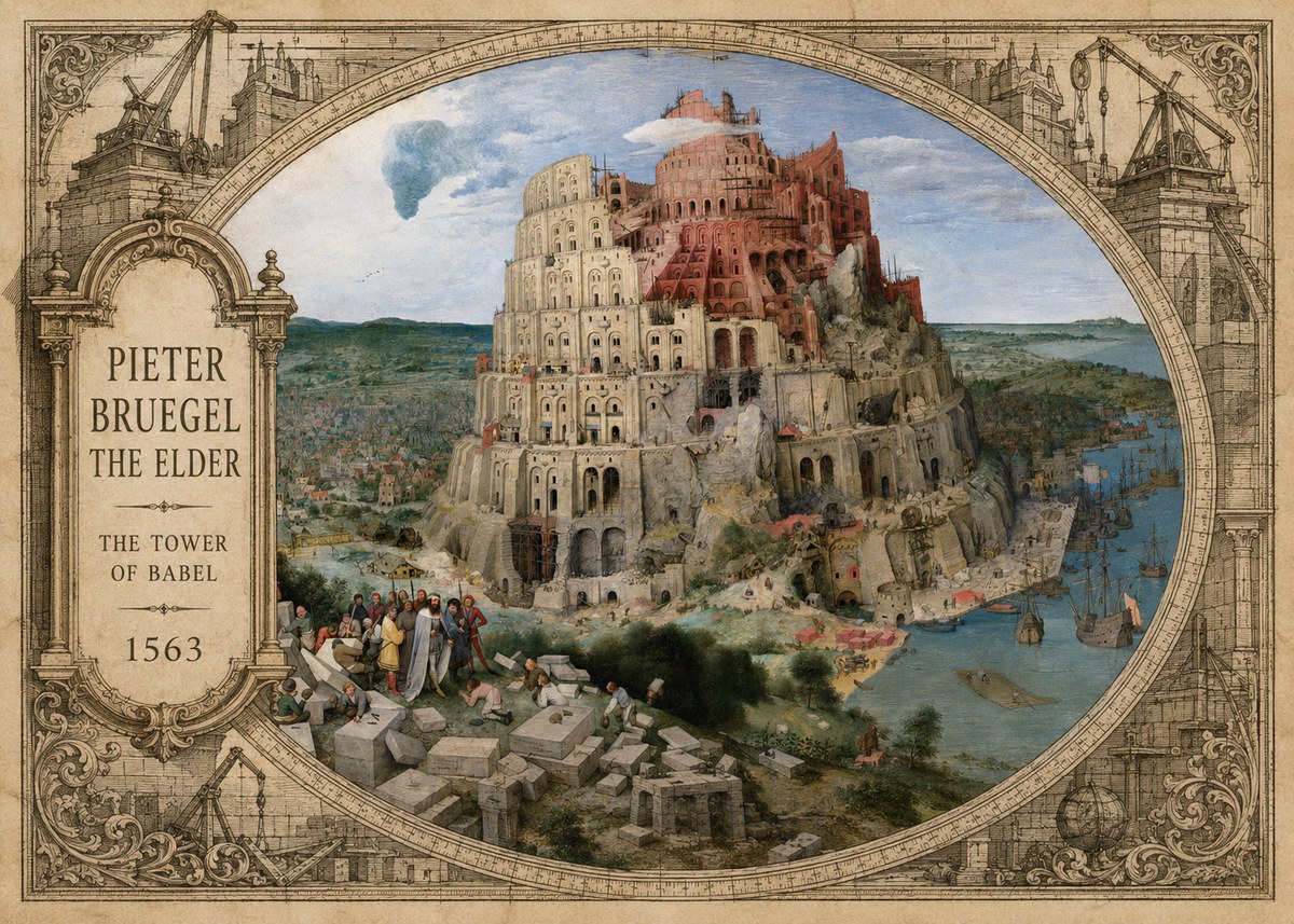 Pieter Bruegel The Tower of Babel IX No4 - Plakát