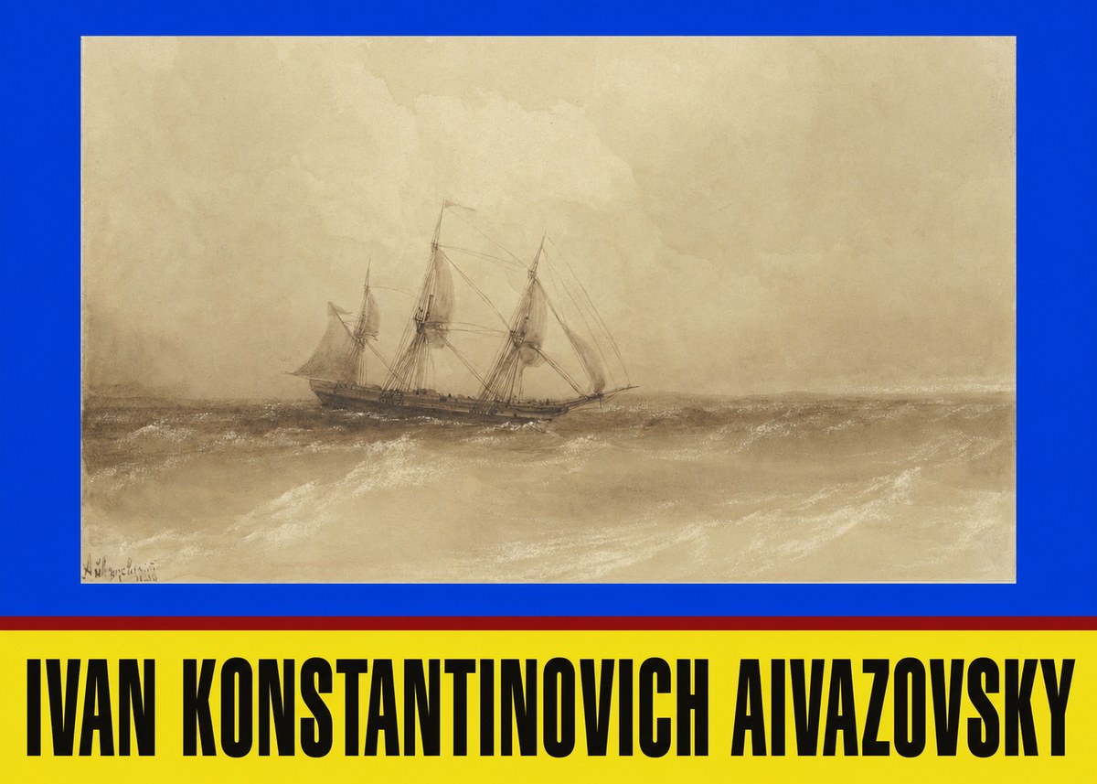 Ivan Konstantinovich Aivazovsky Sailing Ship, 1843 No3 - Plakát