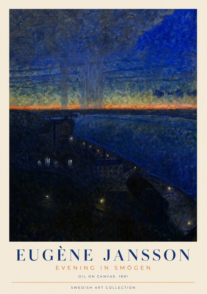 Eugène Jansson Evening in Smögen No3 - Plakát