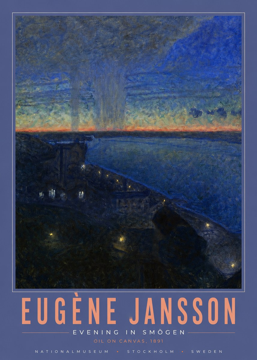 Eugène Jansson Evening in Smögen No4 - Plakát
