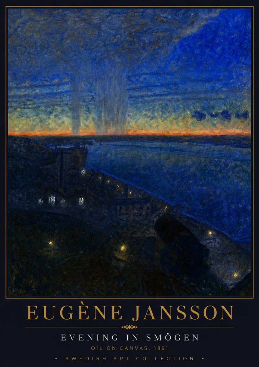 Eugène Jansson Evening in Smögen No5 - Plakát