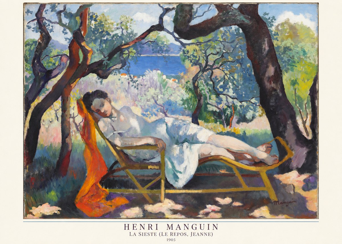 Henri Manguin La Sieste (Le Repos, Jeanne) No6 - Plakát