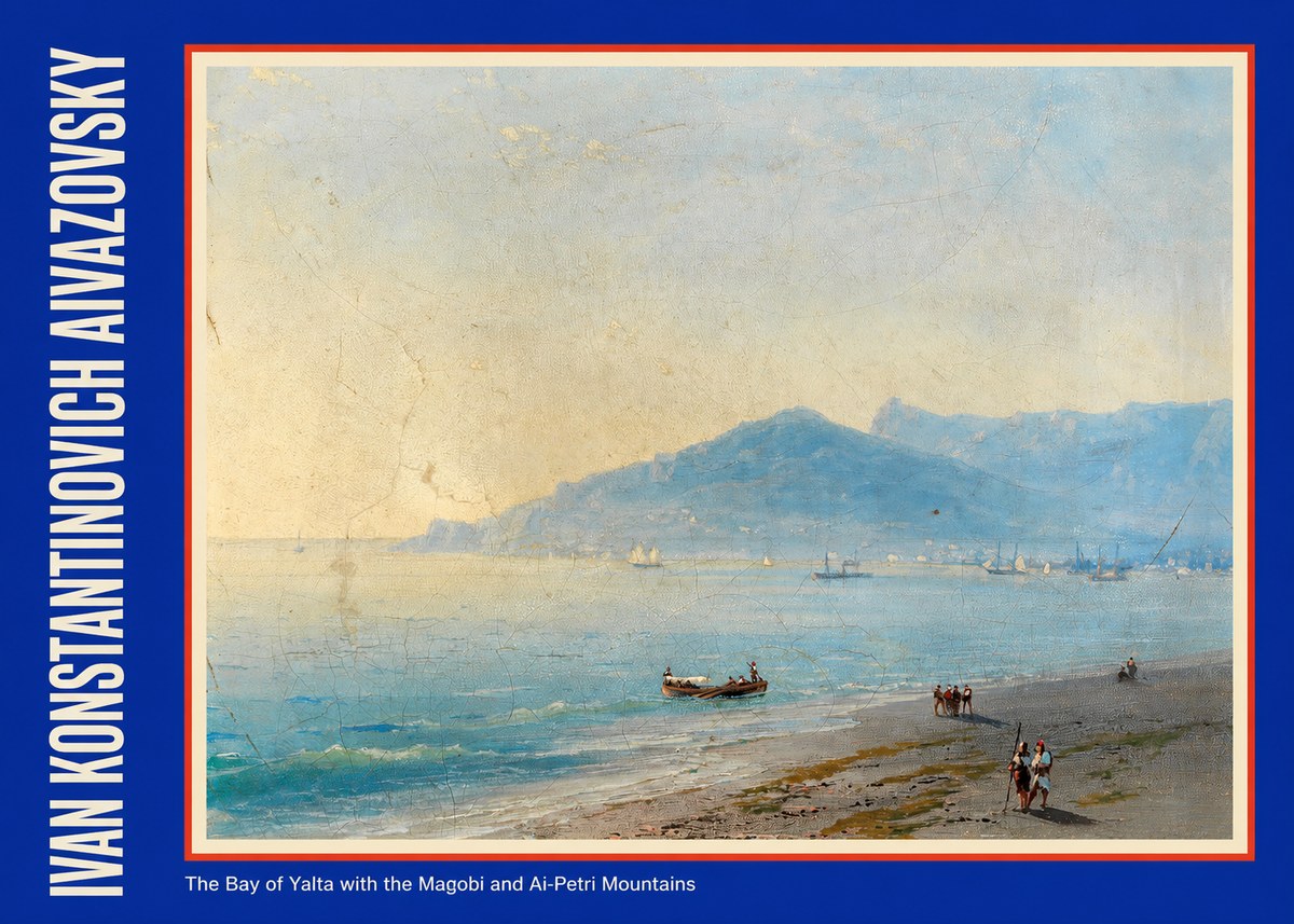 Ivan Konstantinovich Aivazovsky The Bay of Yalta with the Magobi and Ai-petri Mountains No2 - Plakát