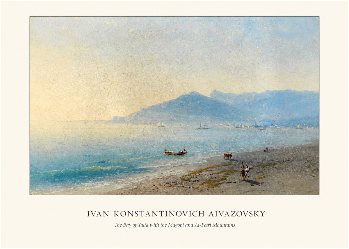 Ivan Konstantinovich Aivazovsky The Bay of Yalta with the Magobi and Ai-petri Mountains No4 - Plakát
