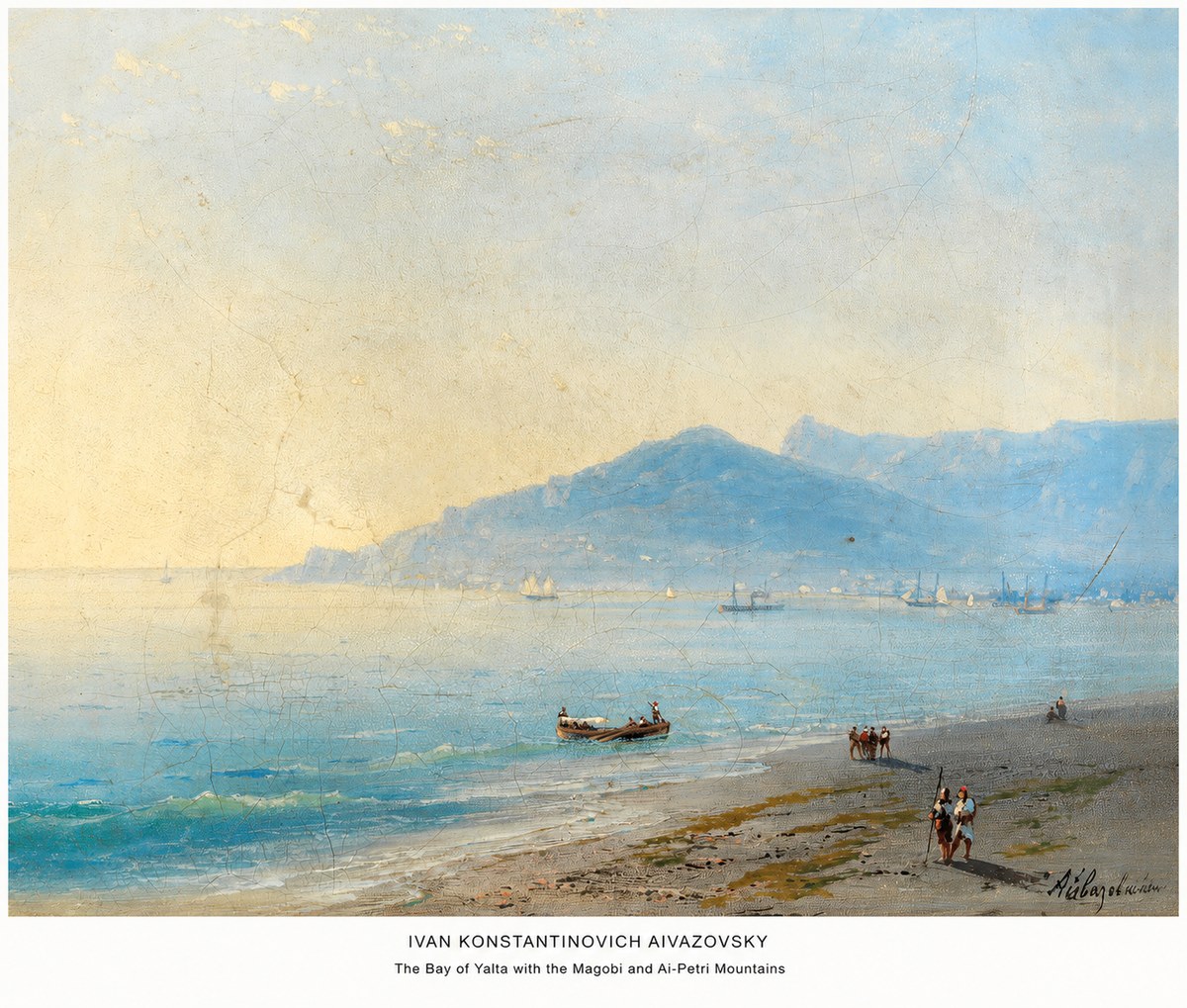 Ivan Konstantinovich Aivazovsky The Bay of Yalta with the Magobi and Ai-petri Mountains No5 - Plakát