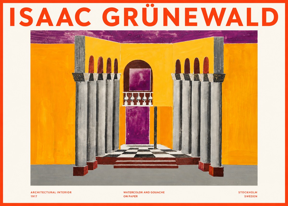 Isaac Grünewald Architectural Interior No2 - Plakát