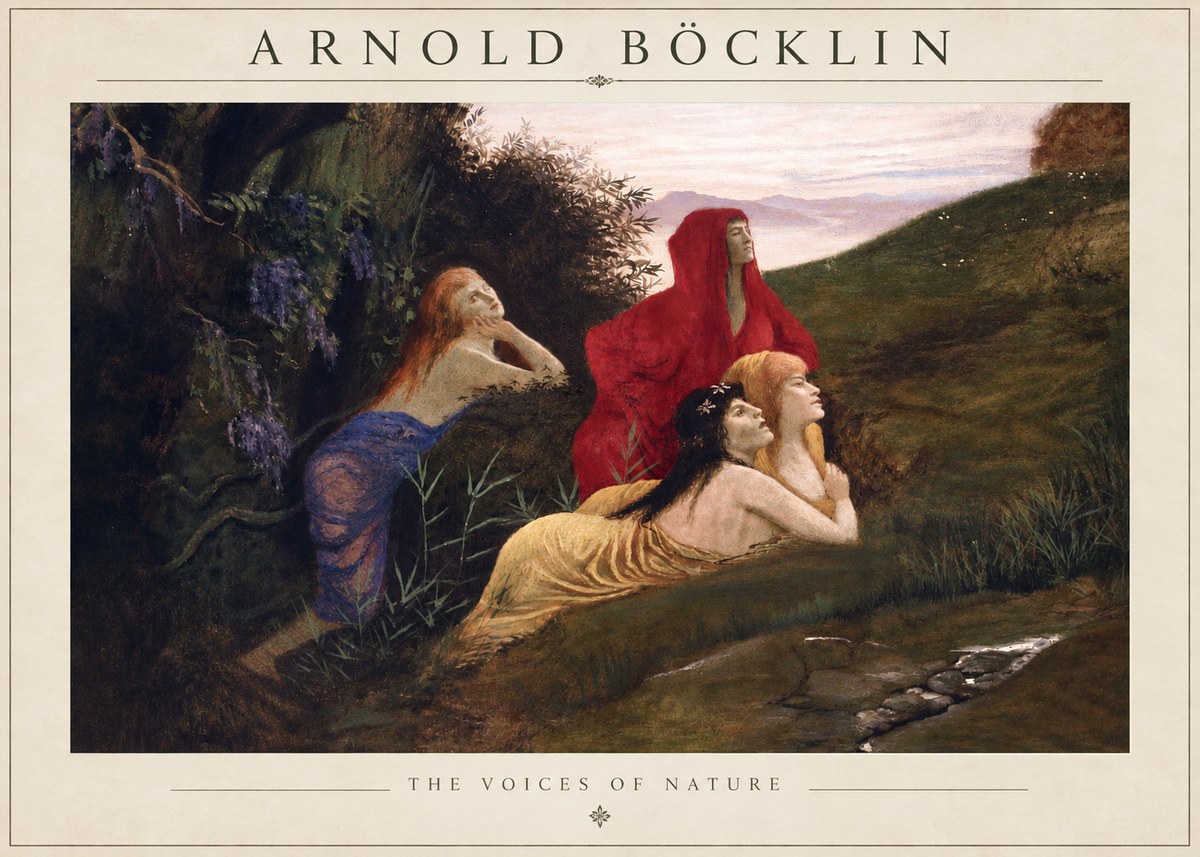Arnold Böcklin The Voices of Nature No3 - Plakát