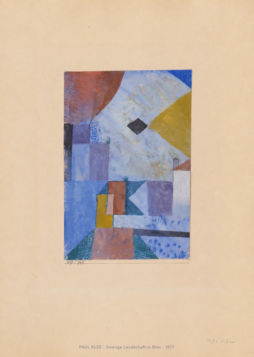 Paul Klee Strenge Landschaft in Blau No5 - Plakát