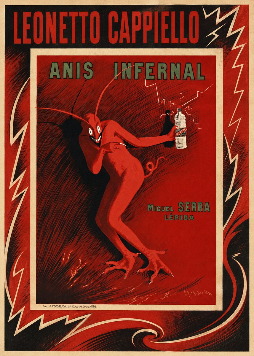 Leonetto Cappiello Anis Infernal II No3 - Plakát