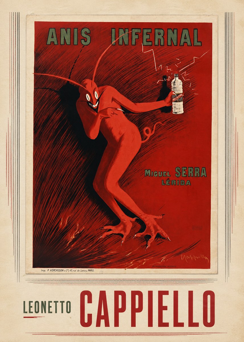 Leonetto Cappiello Anis Infernal II No4 - Plakát